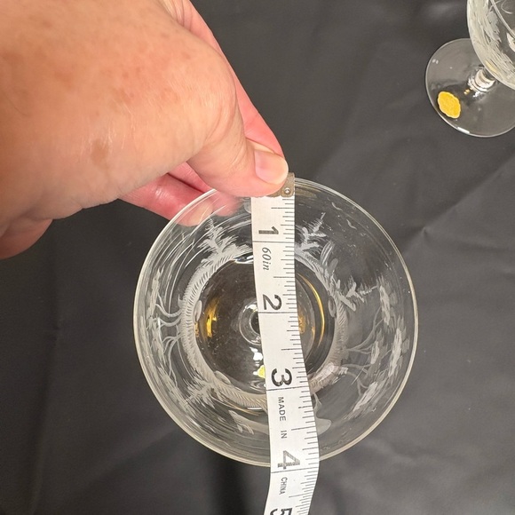 Vintage Etched East Germany Crystal Coupe Set Hunting/Wildlife Scene - Picture 13 of 16